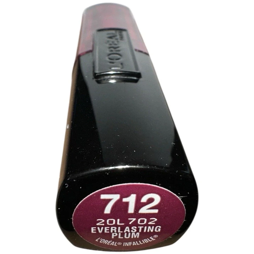 L'Oreal Infallible Le Rouge Lipstick 712 Everlasting Plum Berry Lip - READ